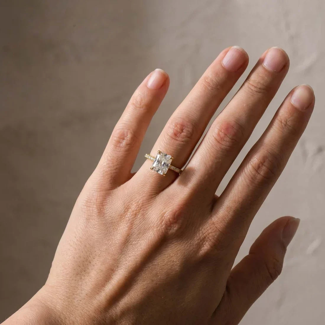 Radiant Cut Travel Ring for Everyday Wear