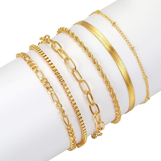 Paige | Set of 6 Multi-Layer Bracelets