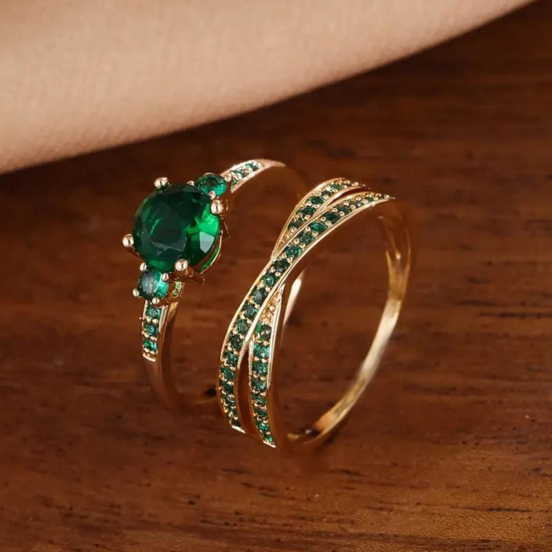 Elegant Rings Made of Green Gold