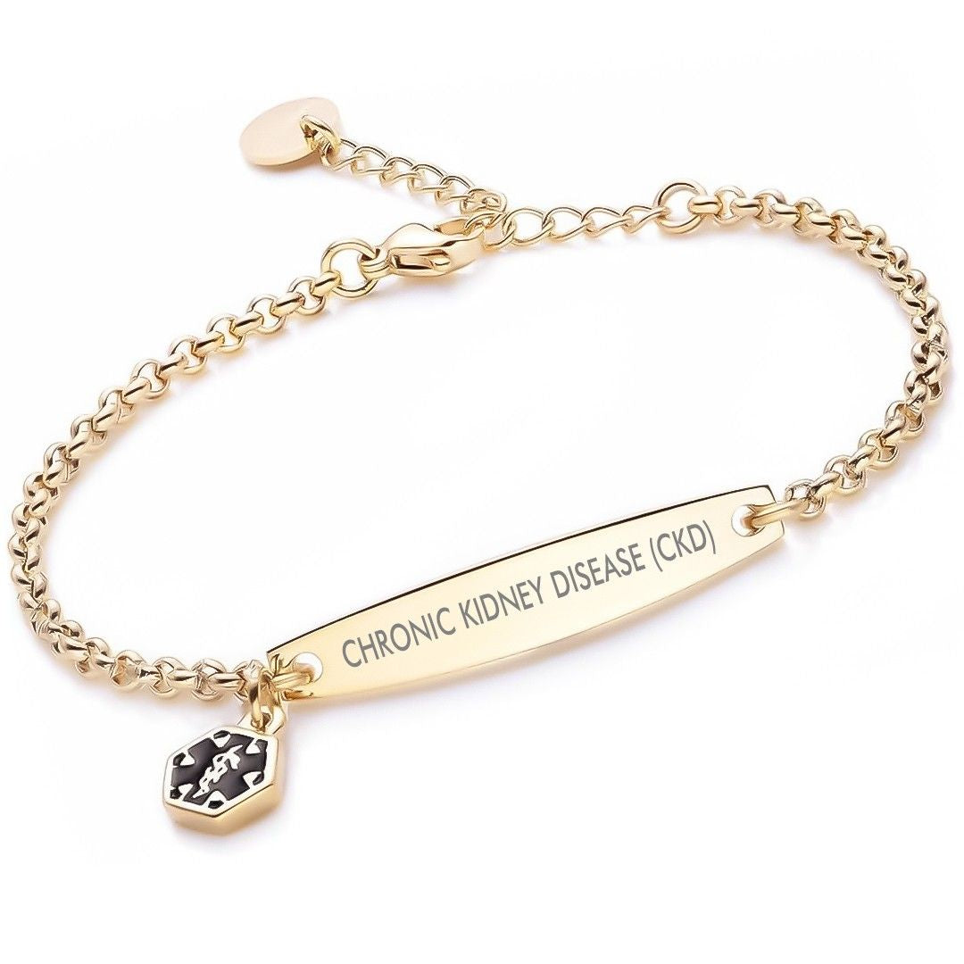 Women’s Chronic Kidney Disease Medical Alert Bracelet