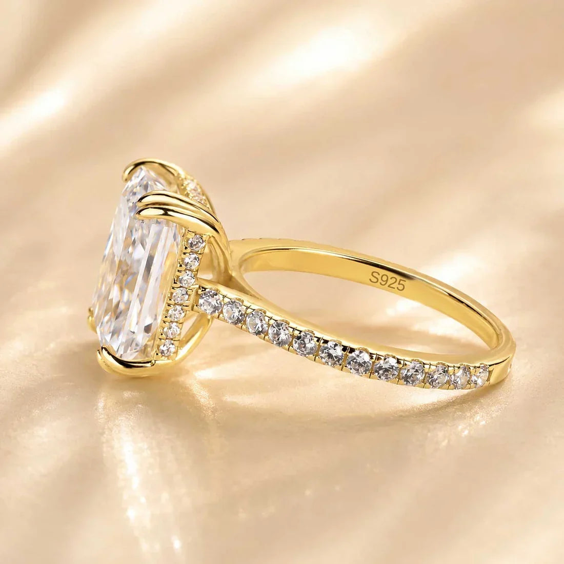 Radiant Cut Travel Ring for Women