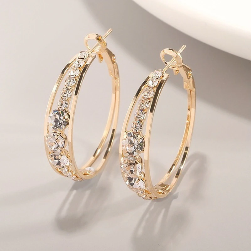 Elegant Earrings Made of Gold Plating
