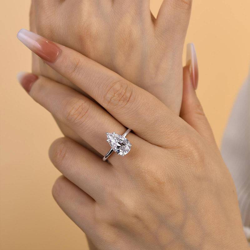 Classic Pear Cut Engagement Ring For Women