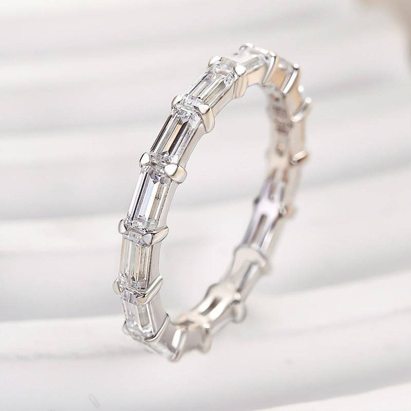 Emerald Cut Stackable Ring for Women