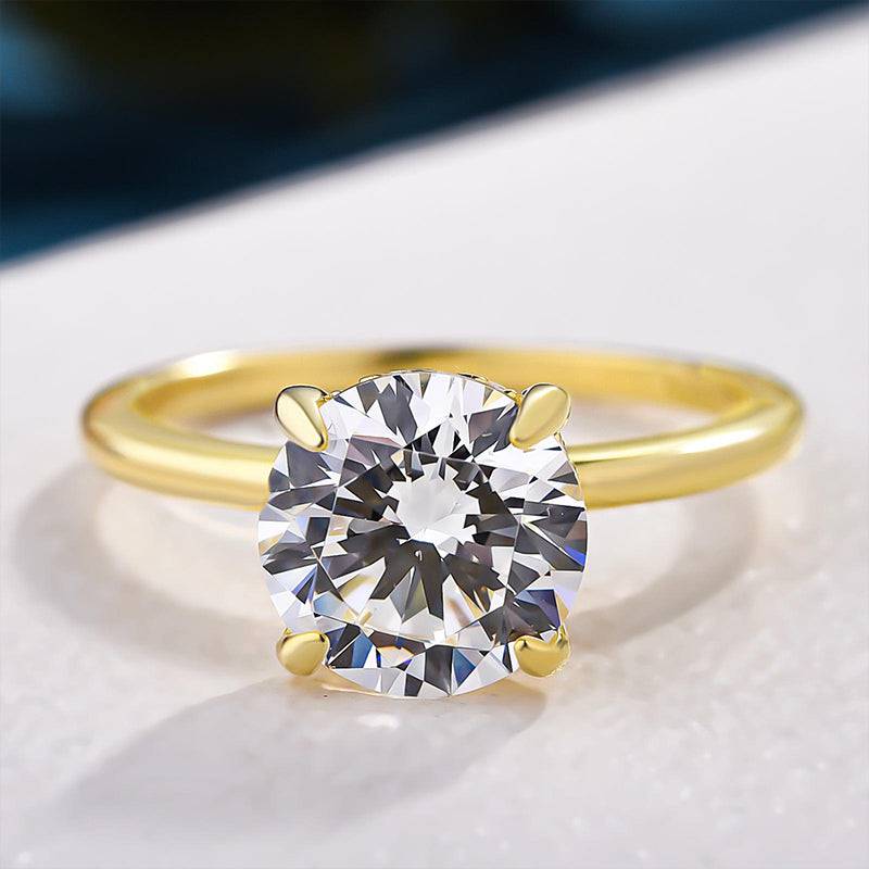 Round Cut Solitaire Ring For Women