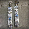 Handmade Earrings Made of Blue Stone