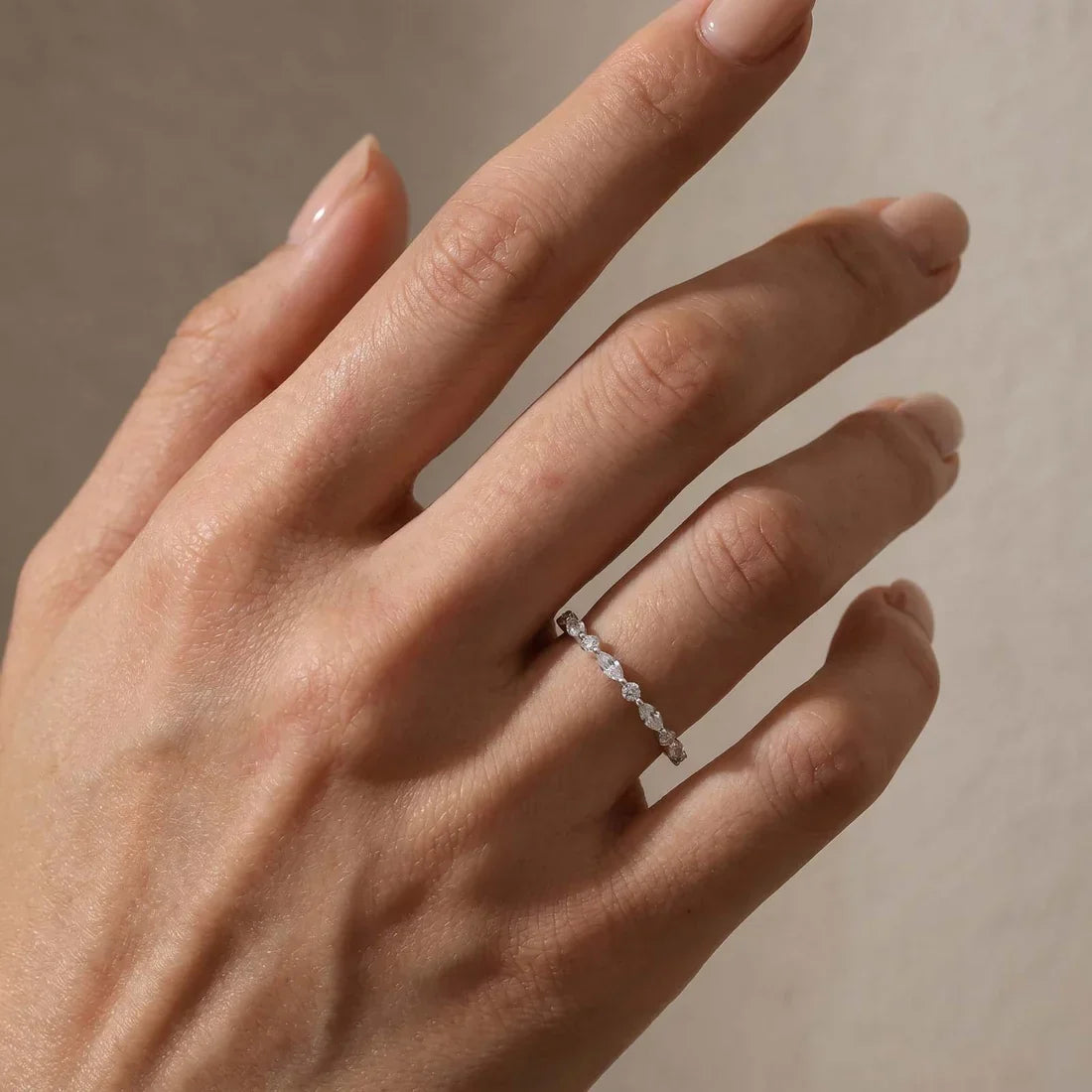 Marquise Cut Eternity Ring for Everyday Wear