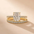 Moissanite Radiant Cut Wedding Ring Set