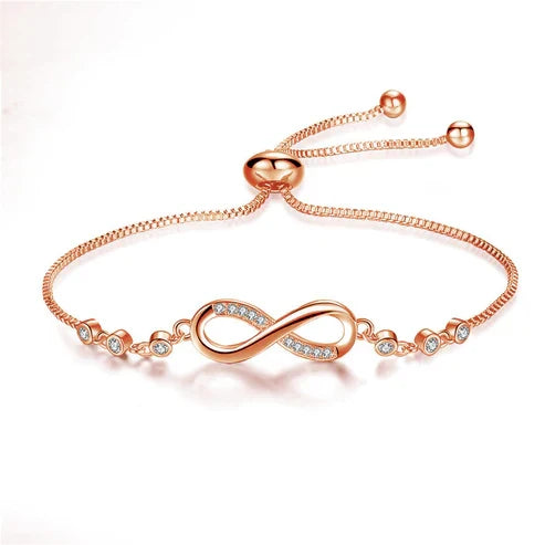 Adjustable Infinity Bracelet In Silver