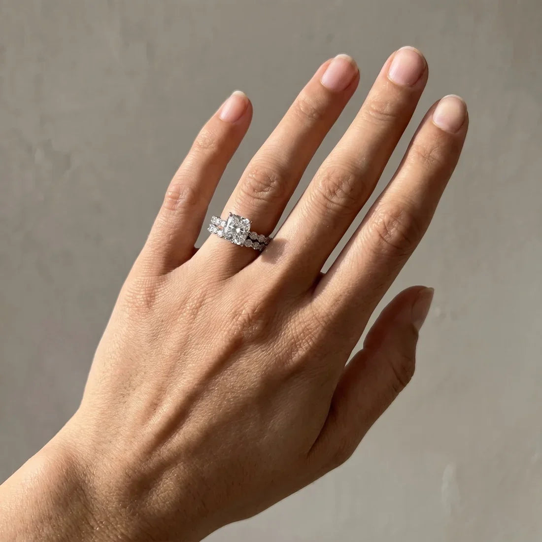 Cushion Cut Women'S Wedding Ring Set