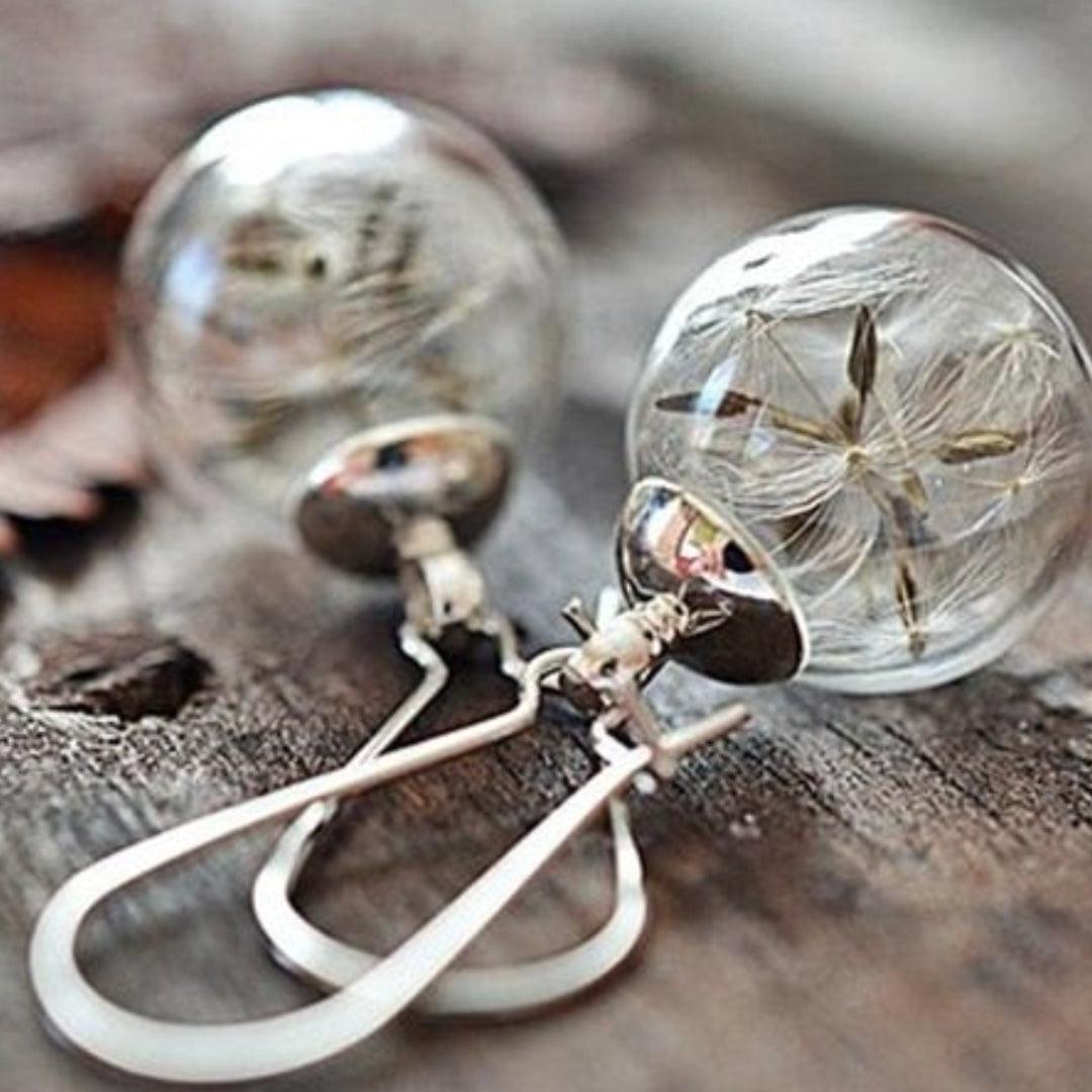 Dandelion Earrings in Silver
