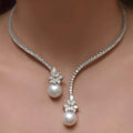 Elegant Necklace Made of Shiny Silver