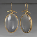 Vintage Earrings Made of Crystal and Gold