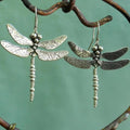 Sterling Silver Vintage Dragonfly Earrings