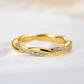 Moissanite Twist Eternity Wedding Ring