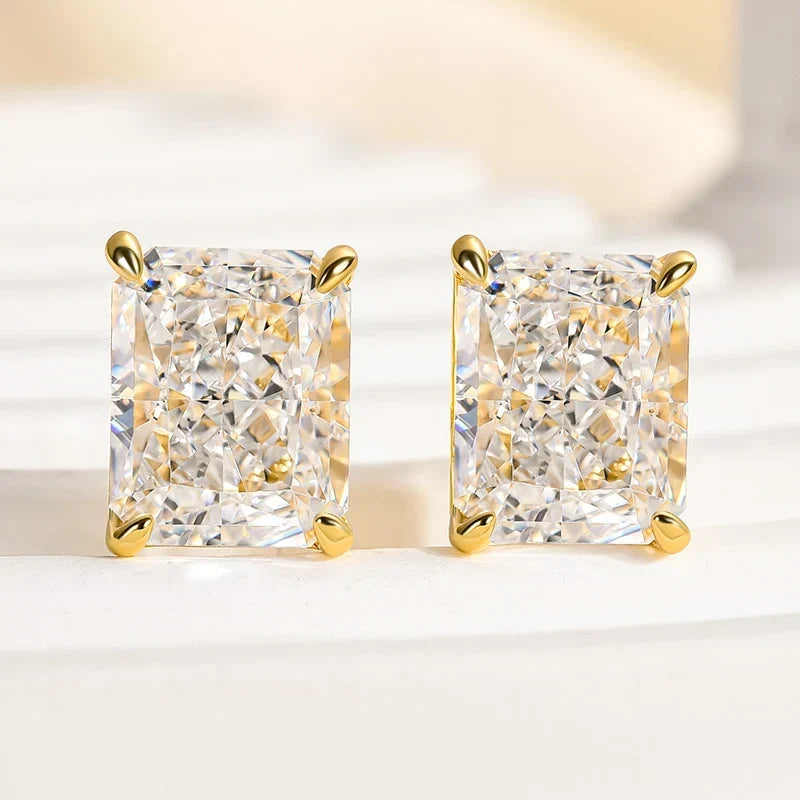 Classic Radiant Cut Women'S Stud Earrings
