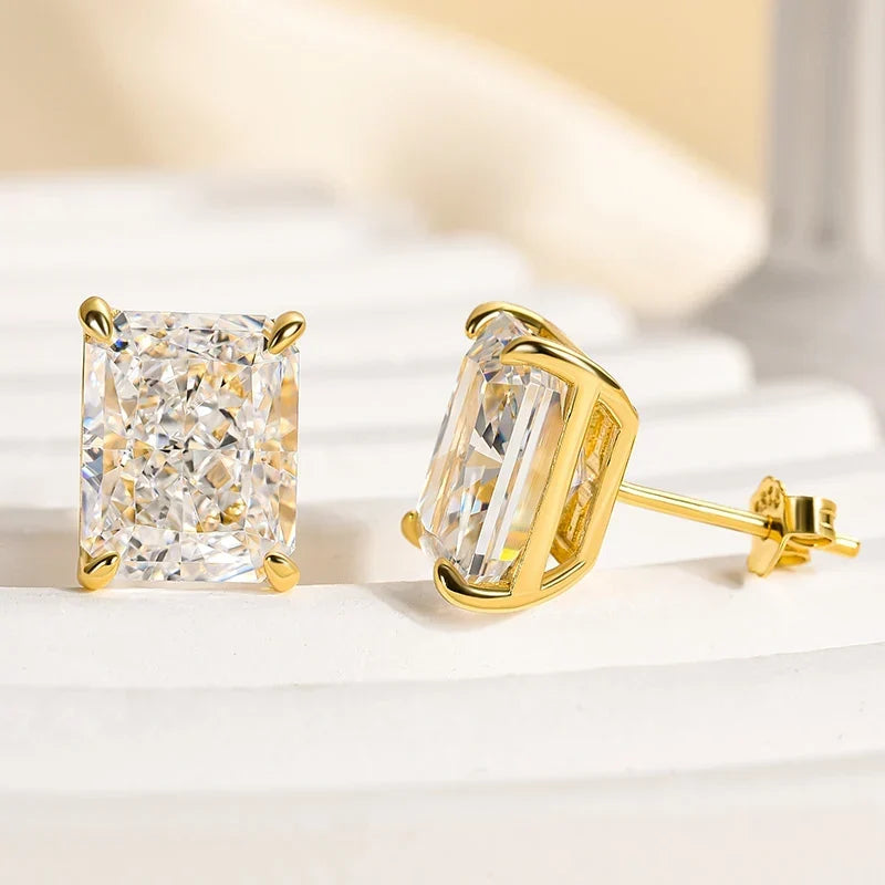 Classic Radiant Cut Women'S Stud Earrings