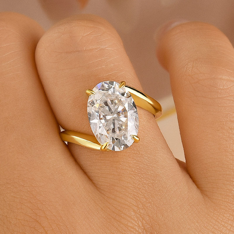 Unique Oval Cut Engagement Ring For Women