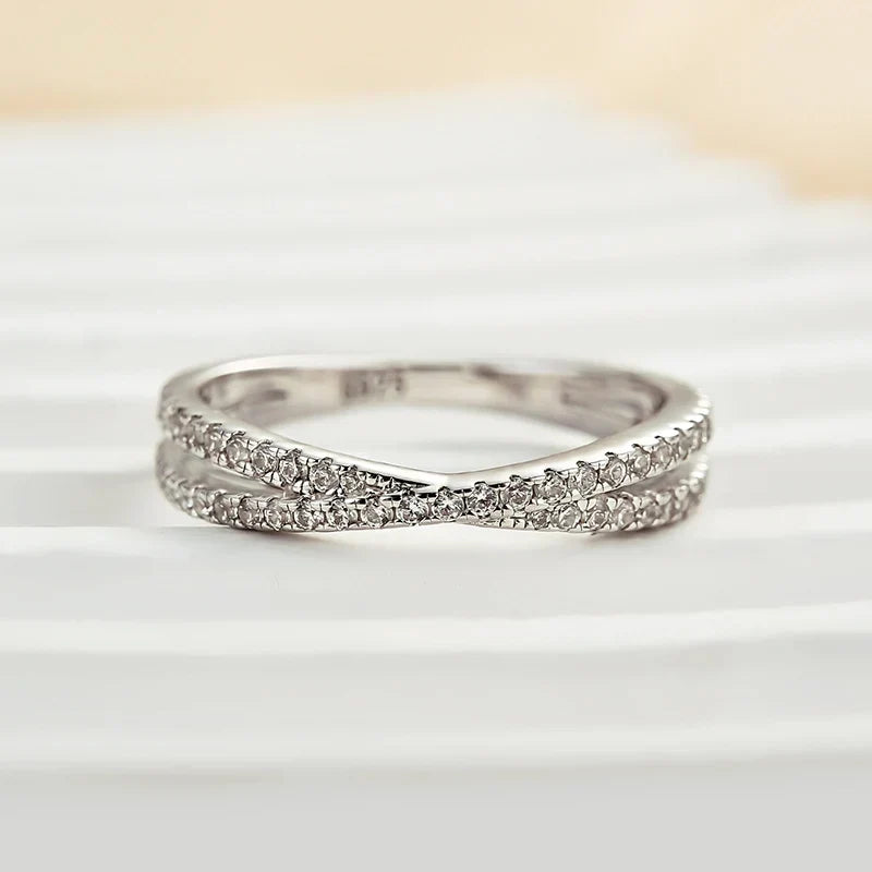 Criss Cross Wedding Ring for Women
