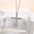 Sterling Silver Fashion Cross Pendant Necklace