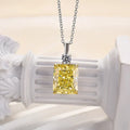 Elegant Yellow Sapphire Radiant Cut Pendant Necklace