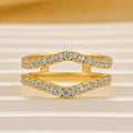 Vintage Round Cut Wedding Band Ring Enhancer
