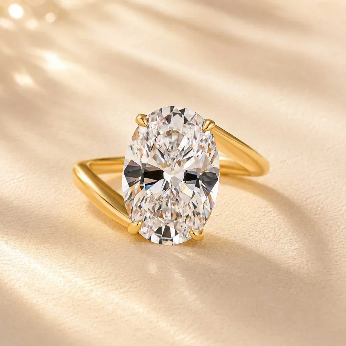 Unique Oval Cut Engagement Ring For Women