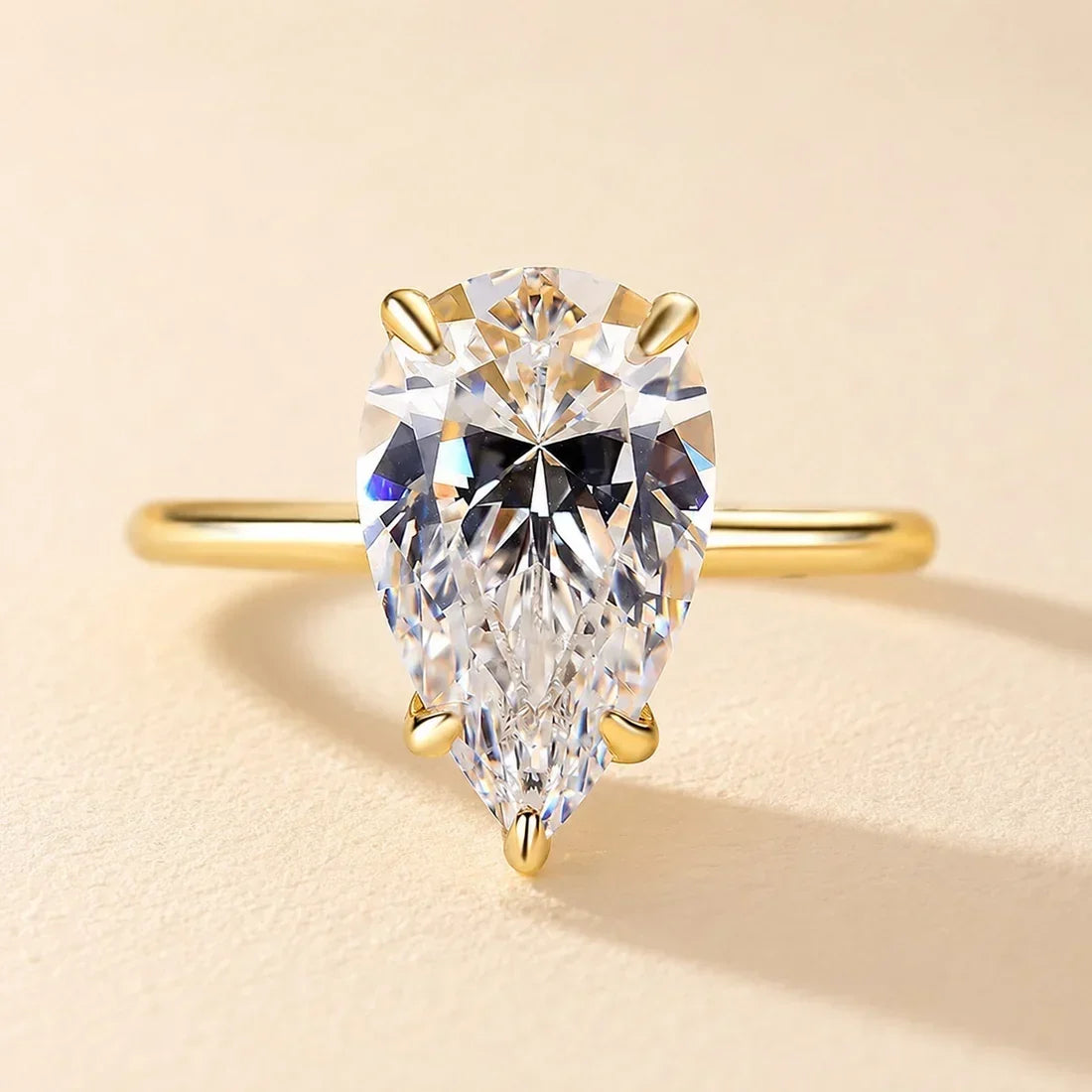 Classic Pear Cut Engagement Ring For Women
