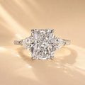 Radiant Cut Three Stone Engagement Ring
