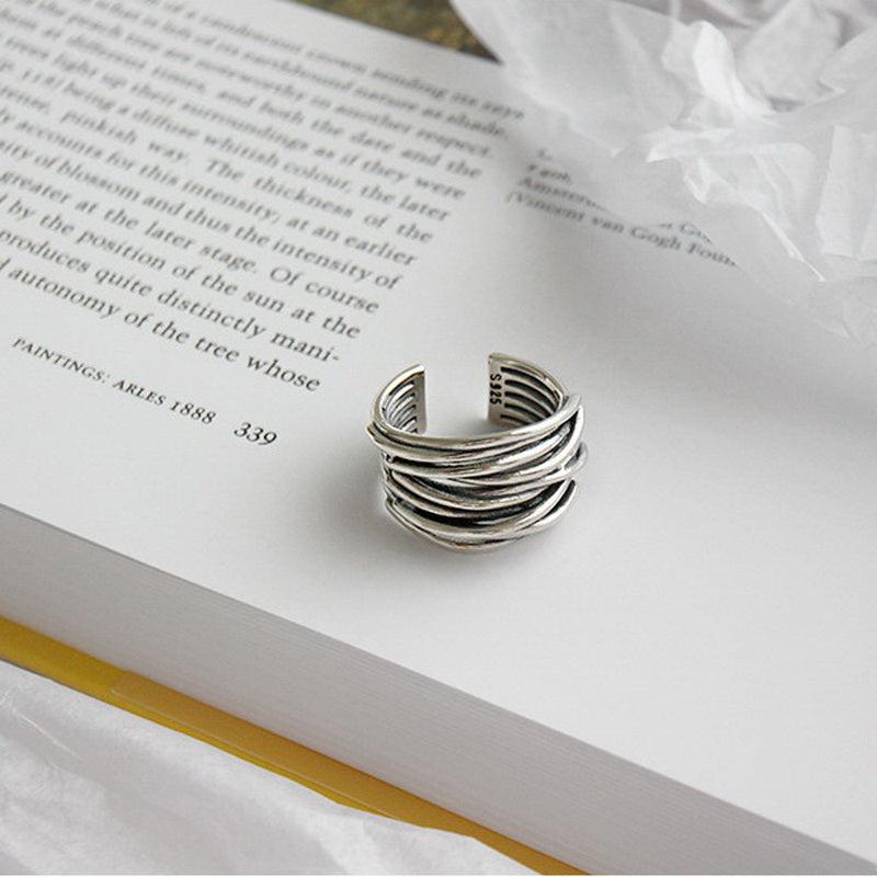 Adjustable Silver Layée Ring