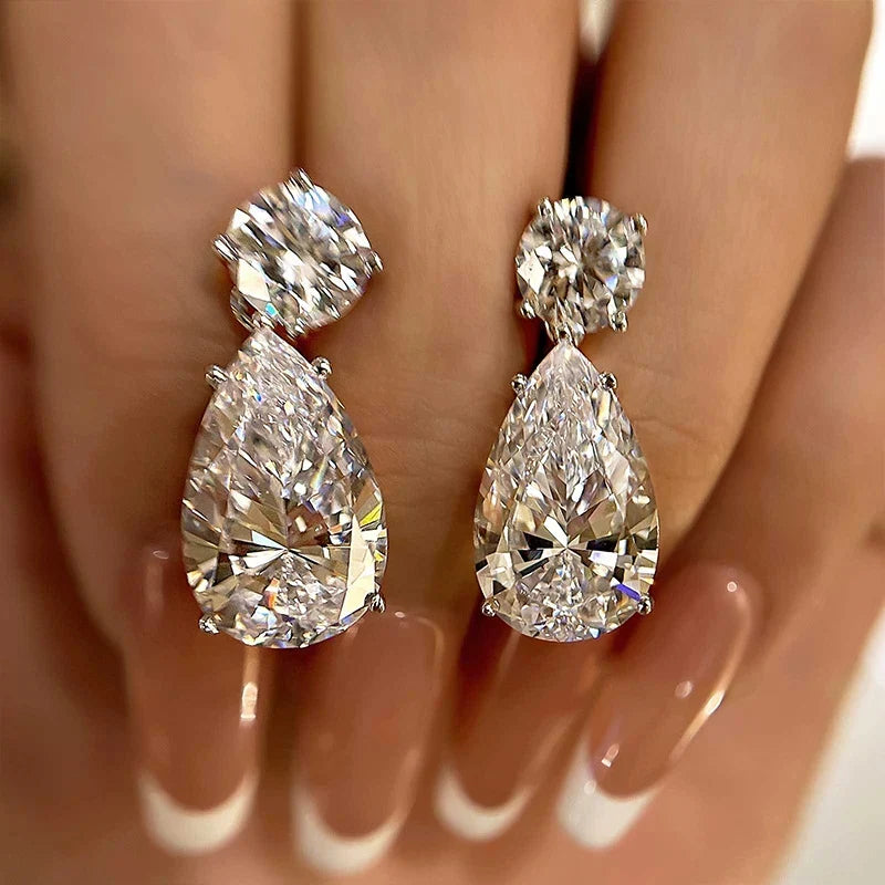 Sparkle Pear Cut Women'S Earrings