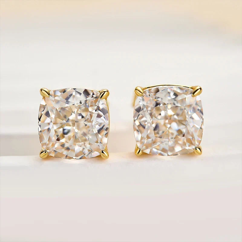 Cushion Cut Women'S Stud Earrings