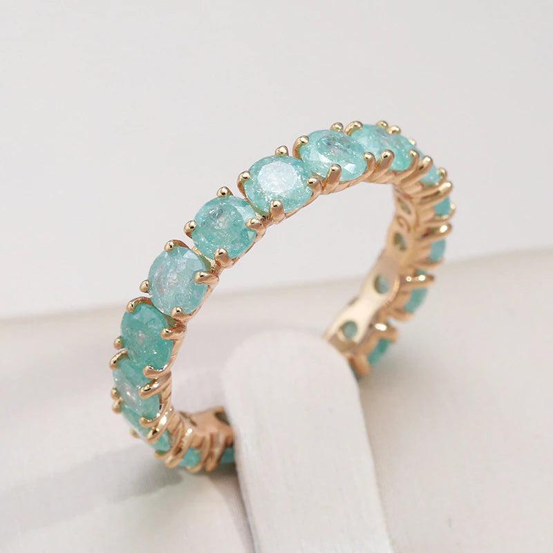 Ring with Round Stone Made of Gold