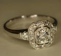 Vintage Crystalline Silver Ring
