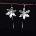 Silver-Plated Boho Flower Earrings
