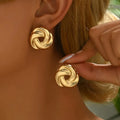 Elegant and Chic Gold Spiral Earrings