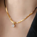 Elegant Rhinestone Pendant Necklace