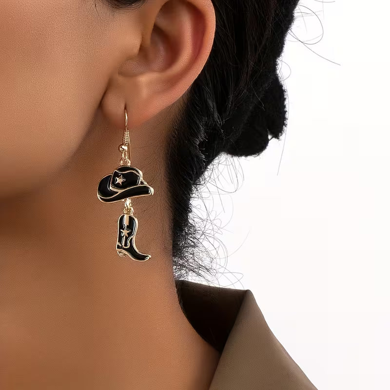 Western Noir Drop Earrings