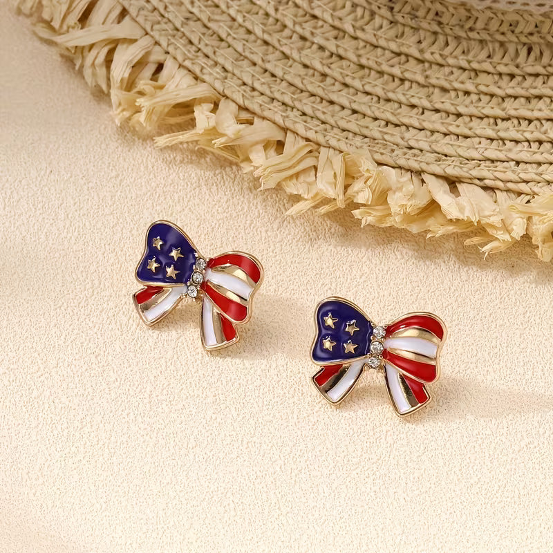 Liberty Bow of Stud Earrings