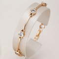 Elegant Bracelet with Zirconias in Gold