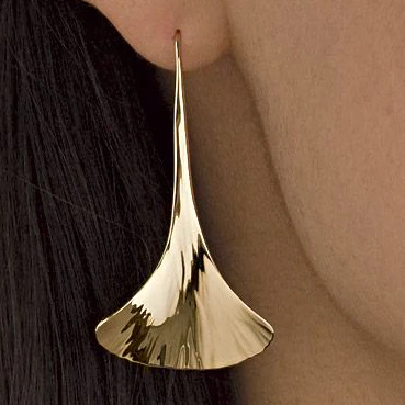 Gold-Plated Dangling Earrings