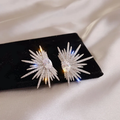 Elegant, Fluffy Shiny Earrings