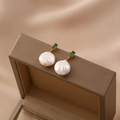 Elegant Green Crystal Bead Earrings