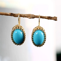 Blue and Gold Vintage Earrings