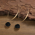 Black and Gold Dangling Vintage Earrings