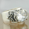 Ring with Glass Inlays