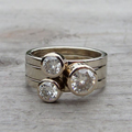 Vintage Ring with Triple Zirconia