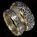 Vintage Pair Gold & Silver Ring