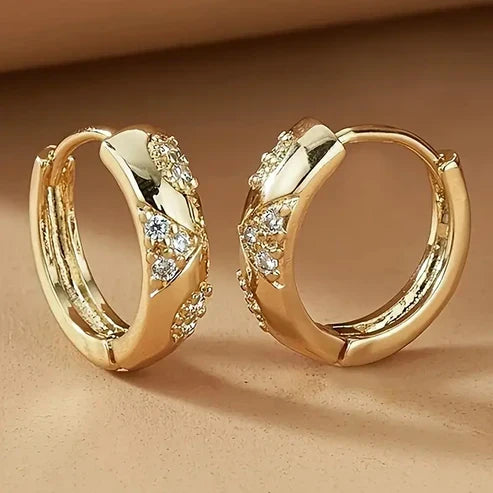 Golden Sparks Hoop Earrings