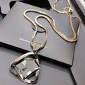 Crystal Pendant Gold Necklace